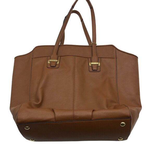 Coach Taylor Alexis Leather Carryall Tote Brown Shoulder Bag Leather Satchel - Picture 2 of 16